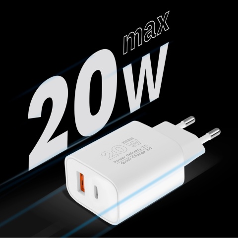 Szybka Ładowarka sieciowa GAN USB C Power Delivery Quick Charge Kruger&Matz Szybka Ładowarka sieciowa GAN USB C Power Delivery Quick Charge Kruger&Matz