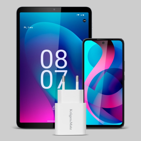 Szybka Ładowarka sieciowa GAN USB C Power Delivery Quick Charge Kruger&Matz Szybka Ładowarka sieciowa GAN USB C Power Delivery Quick Charge Kruger&Matz
