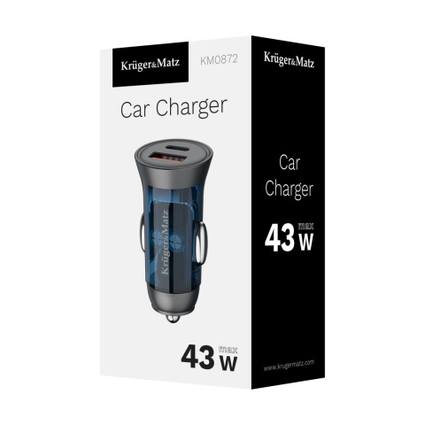 Szybka ładowarka samochodowa 30W USB C do zapalniczki 12-24V QC PD mocna