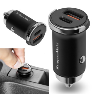 Szybka ładowarka samochodowa 30W USB C do zapalniczki 12-24V QC PD