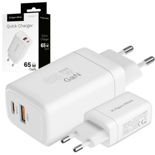 Szybka ładowarka sieciowa 65 W GaN Power Delivery Quick Charge Kruger&Matz