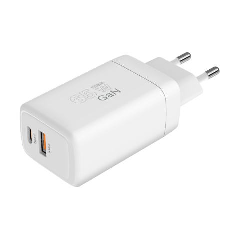 Szybka ładowarka sieciowa 65 W GaN Power Delivery Quick Charge Kruger&Matz Szybka ładowarka sieciowa 65 W GaN Power Delivery Quick Charge Kruger&Matz