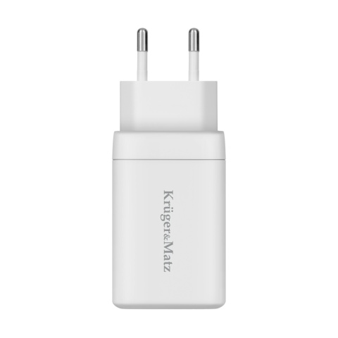 Szybka ładowarka sieciowa 65 W GaN Power Delivery Quick Charge Kruger&Matz Szybka ładowarka sieciowa 65 W GaN Power Delivery Quick Charge Kruger&Matz