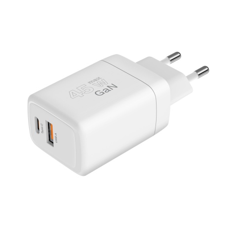 Szybka ładowarka sieciowa GAN 45W Power Delivery Quick Charge Kruger&Matz Szybka ładowarka sieciowa GAN 45W Power Delivery Quick Charge Kruger&Matz