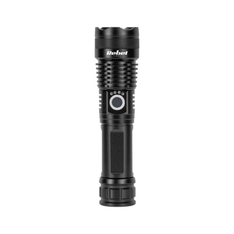 Akumulatorowa latarka LED Rebel 10 W zoom aluminium 1000 lm IP65 USB-C