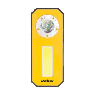 Akumulatorowa mini lampa warsztatowa 3 W LED + 3 W COB 300 lm SOS Rebel