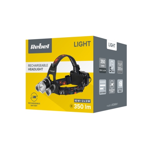 Czołówka akumulatorowa lampa czołowa 10 W LED Rebel duża moc Czołówka akumulatorowa lampa czołowa 10 W LED Rebel duża moc