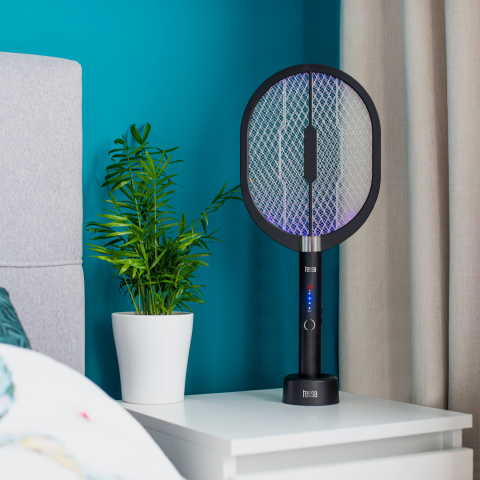 Elektryczna łapka na muchy komary owady 3w1 Teesa podświetlenie rakieta