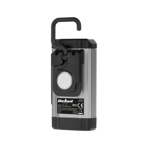 Lampa LED warsztatowa Rebel 15 W power bank 100 m IP65 magnes haczyk Lampa LED warsztatowa Rebel 15 W power bank 100 m IP65 magnes haczyk