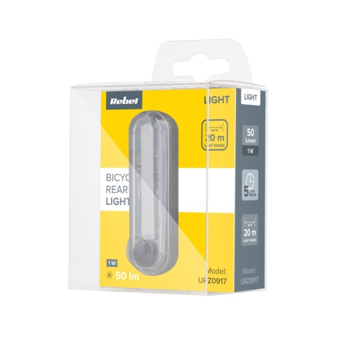 Lampa lampka rowerowa tylna COB 1W 50Lm USB 450mAh Lampa lampka rowerowa tylna COB 1W 50Lm USB 450mAh