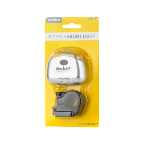 Lampa rowerowa LED przednia 3 tryby 2xAAA Rebel Lampa rowerowa LED przednia 3 tryby 2xAAA Rebel