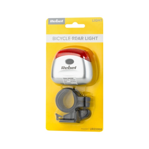 Lampa rowerowa LED tylna 3 tryby 2xAAA Rebel