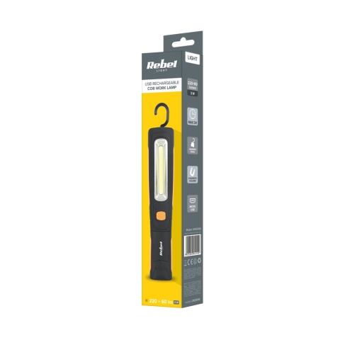 Lampa warsztatowa kabel USB magnesy uchwyt latarka 220lm+60lm USB 2000 mAh Lampa warsztatowa kabel USB magnesy uchwyt latarka 220lm+60lm USB 2000 mAh