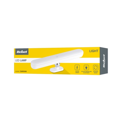 Lampka LED czujnik ruchu do szafy samoprzylepna 92 diody LED Rebal Lampka LED czujnik ruchu do szafy samoprzylepna 92 diody LED Rebal