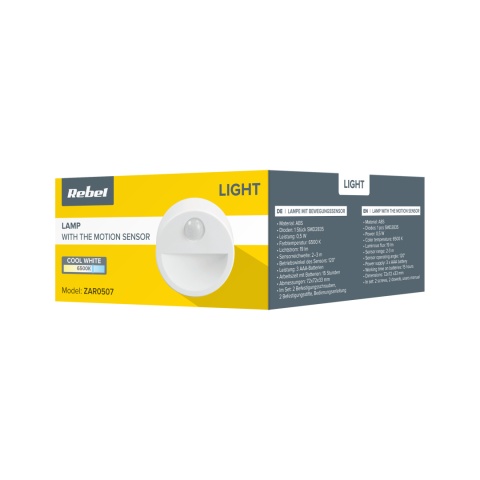 Lampka nocna LED czujnik ruchu zmierzchu 3xAAA Rebel Lampka nocna LED czujnik ruchu zmierzchu 3xAAA Rebel