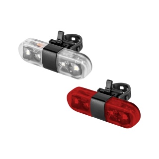 Lampka rowerowa tylna przednia LED USB 2 szt Rebel