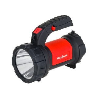 Latarka LED akumulatorowa szperacz 3W 120lm 100m + COB 200lm 200m hak Rebel