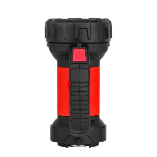 Latarka LED akumulatorowa szperacz 3W 120lm 100m + COB 200lm 200m hak Rebel