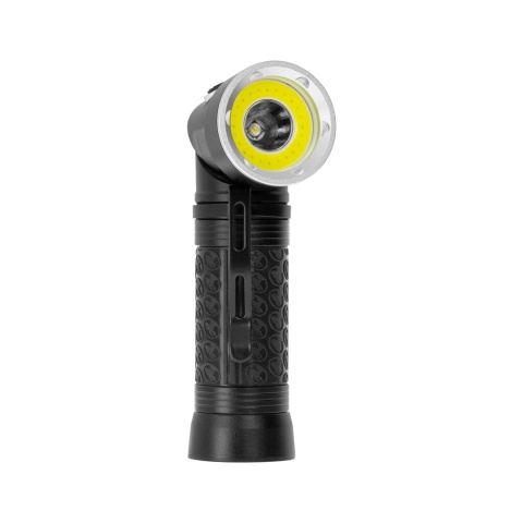 Latarka LED z ruchomą głowicą Rebel 1200 mAh 250m IPX5 aluminium
