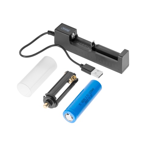 Latarka LED z ruchomą głowicą Rebel 1200 mAh 250m IPX5 aluminium