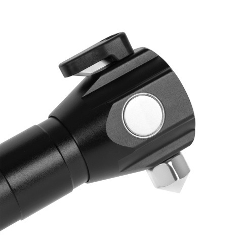Latarka Taktyczna LED Mocna ZOOM USB 200m młotek nóż magnes Rebel