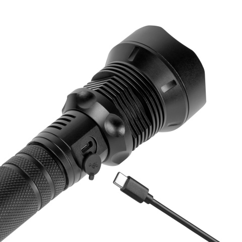 Latarka aluminiowa LED 1857lm 20W Rebel ZOOM 800m USB-C IP65 mocna jasna