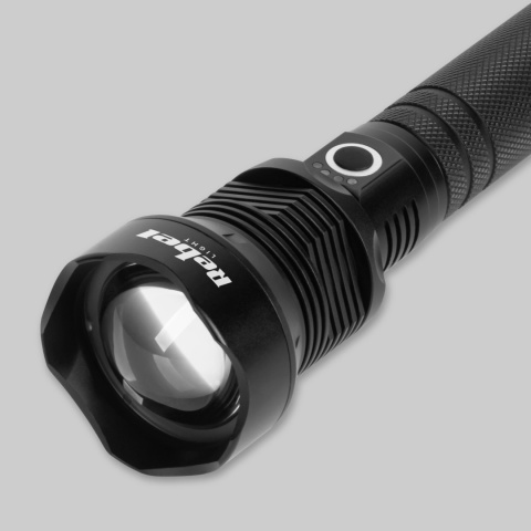Latarka aluminiowa LED 1857lm 20W Rebel ZOOM 800m USB-C IP65 mocna jasna