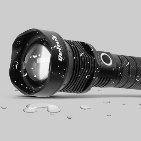 Latarka aluminiowa LED 1857lm 20W Rebel ZOOM 800m USB-C IP65 mocna jasna