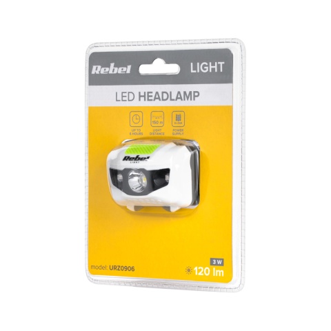 Latarka czołowa LED 3W 3xAAA 3xLED czołówka Rebel Latarka czołowa LED 3W 3xAAA 3xLED czołówka Rebel