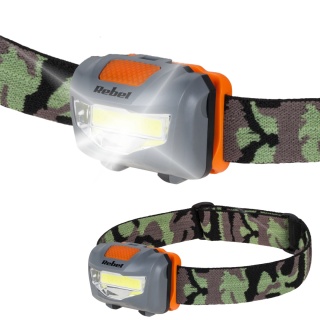 Latarka czołowa LED 3W COB 3xAAA czołówka Rebel