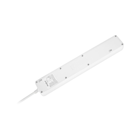 Przedłużacz listwa zasilająca 1,5m 5 gniazd 2xUSB 3x1,0mm2 włącznik Rebel