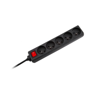 Przedłużacz listwa zasilająca 1,5m 5 gniazd 3x1,0 mm2 włącznik Rebel