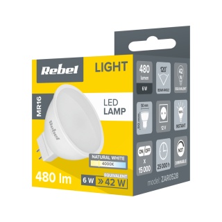 Żarówka lampa LED 6W MR16 480lm 4000K Rebel