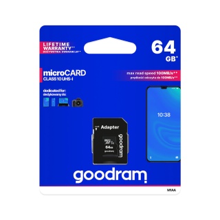 Goodram karta pamięci microSD 64 GB Class 10 UHS-I Adapter SD