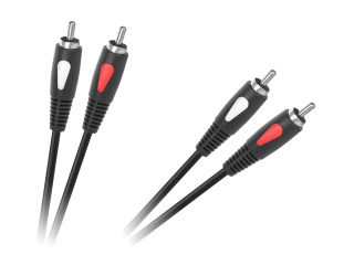Kabel RCA przewód audio cinch 1m 2RCA- 2RCA Cabletech Eco-Line