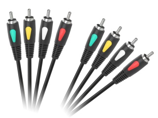Kabel RCA przewód audio cinch 3m 4RCA- 4RCA Cabletech Eco-Line