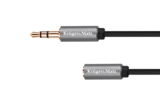 Kabel jack 3.5 wtyk-gniazdo 1m Kruger&Matz