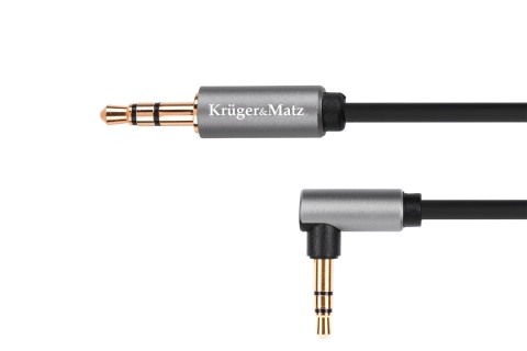 Kabel jack 3.5 wtyk-wtyk kątowy 1m Kruger&Matz Kabel jack 3.5 wtyk-wtyk kątowy 1m Kruger&Matz