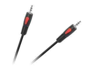 Kabel przewód audio aux 1m Minijack 3,5mm-Minijack 3,5mm Solidny Eco-Line