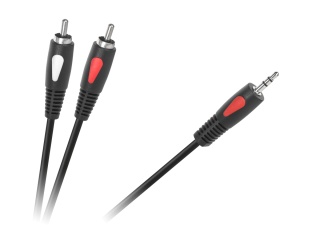 Kabel przewód audio minijack cinch 10m Jack 3,5mm-2RCA Cabletech Eco-Line