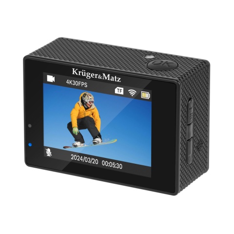 Kamera sportowa 4K kamerka Kruger&Matz Vision L400 akcesoria pilot zestaw Kamera sportowa 4K kamerka Kruger&Matz Vision L400 akcesoria pilot zestaw