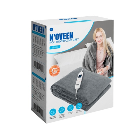 Koc elektryczny EB650 Grey N'OVEEN Koc elektryczny EB650 Grey N'OVEEN