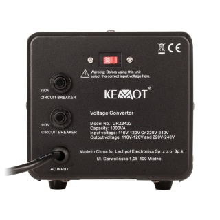 Konwerter napięcia dwukierunkowy KEMOT 800 W / 1000 VA 115V 230V
