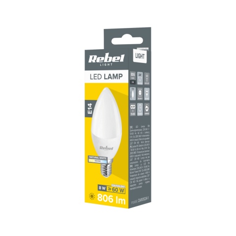 Lampa LED Rebel świeca 8W E14 4000K Lampa LED Rebel świeca 8W E14 4000K