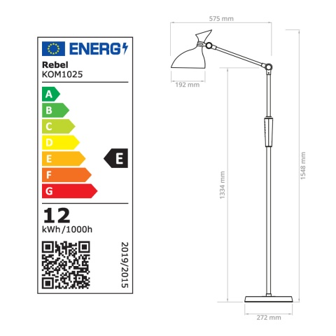 Lampa stojąca podłogowa LED 12W regulacja ściemniacz zmiana barwy Rebel Lampa stojąca podłogowa LED 12W regulacja ściemniacz zmiana barwy Rebel