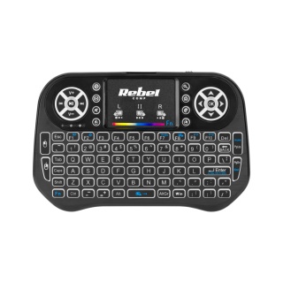 Mini klawiatura bezprzewodowa SMART TV LED USB 2.4 GHz touchpad Rebel Q5