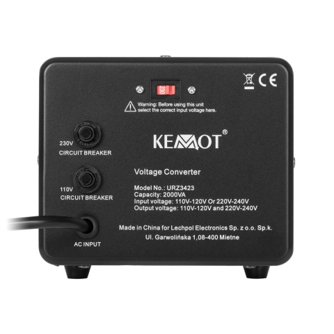 Przetwornica napięcia konwerter KEMOT 1600W/2000VA