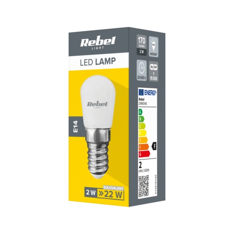 Żarówka do lodówki i okapów LED 2W E14 4000K 230V Rebel 170 Lm 360°
