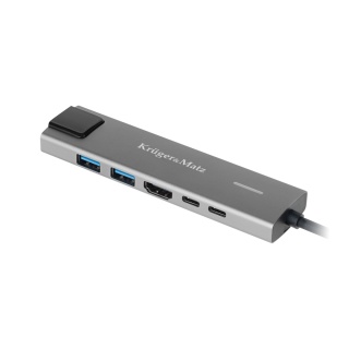 Adapter HUB USB-C typ C HDMI USB3.0 USB-C RJ45 PD MacBook M1 M2 rozdzielacz