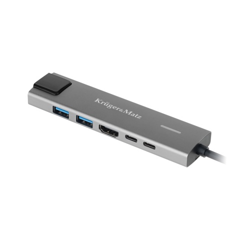 Adapter HUB USB-C typ C HDMI USB3.0 USB-C RJ45 PD MacBook M1 M2 rozdzielacz Adapter HUB USB-C typ C HDMI USB3.0 USB-C RJ45 PD MacBook M1 M2 rozdzielacz